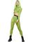 Gjennomsiktige Grønne Crop Top og Leggings med Glitrende Cannabis Blader