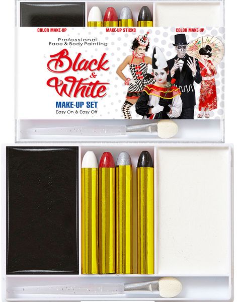 Black and White Sminkset 7 Delar