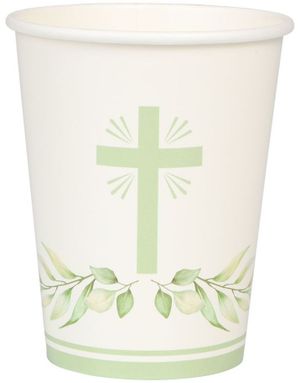 8 stk Pappkrus med Kors 250 ml