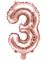 Rose Gullfarget Tallballonger 0-9 - 35 cm