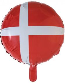 Folieballong med Motiv av Danmarks Flagga 46 cm