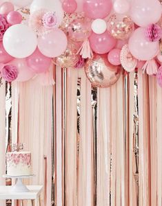 Ballongbuesett i Forskjellige Rosa Nyanser