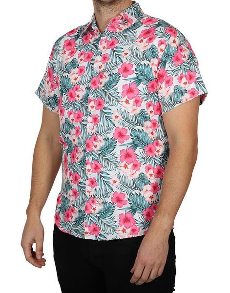 Rosa Hawaiiskorte med Blomster - Onesize