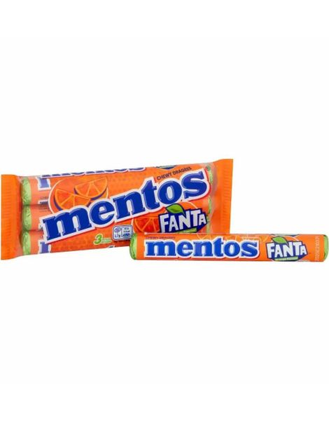 3-pack Ruller med Mentos Fanta 114 gram