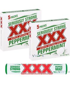 5-Pack Seriously Strong Peppermint - Godis/Pastiller med Stark Pepparmintssmak 202,5 gram