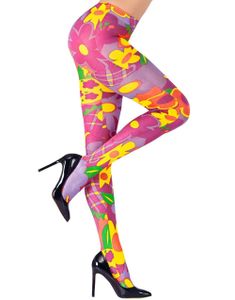 Flower Power – Flerfärgade Strumpbyxor 