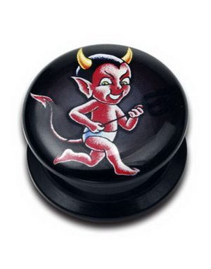 Devil - Svart Piercing Plugg