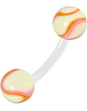 Candy Storm – Krämvit och Orange Navelpiercing av Bioplast