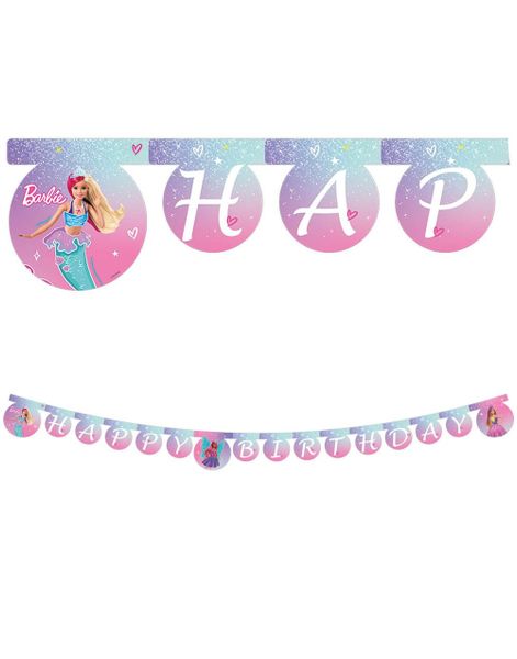 Barbie "Happy Birthday" Girlander 2 Meter