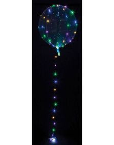 1 stk Gjennomsiktig Folieballong 40 cm med Flerfargede LED-Lys Lenke 5m