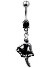 Cocktail Lady Navelpiercing - Svart