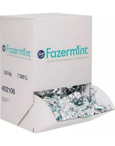 3 kg Fazermints - Mörk Choklad med Pepparmyntsfyll i Dispenserskrin