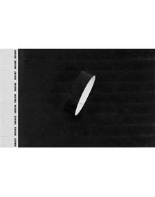 100 St Numrerade Tyvek Festivalarmband / Entréarmband - Svart