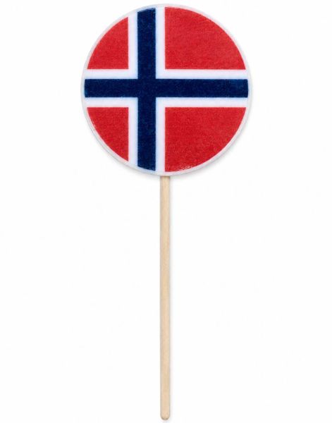 Norsk Flagg - Rund Kjærlighet på Pinne 50 gram