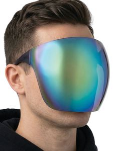 Futuristisk Ansiktskjold/Briller med Iriserende Speillinse