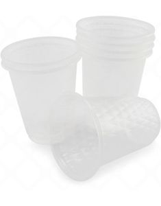 50 st 250 ml Återanvändbara Genomskinliga Plastmuggar med Diamantmönster