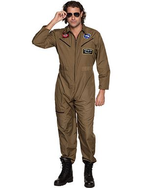 Top Gun-inspirerad Stridspilot Herrdräkt