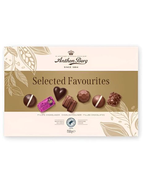 Anthon Berg Selected Favourites - Eske med Forskjellig Sjokoladekonfekt 150 gram
