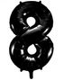 JUMBO Svarta Sifferballonger 0-9 - 86 cm