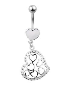 Victorian Heart Navelpiercing - Vit