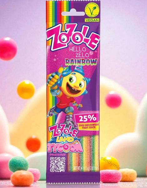 Zozole Rainbow Belts - Regnbuebelter med Fruktsmak 75 gram