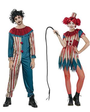 Pardräkt – Randig Vintage Clown