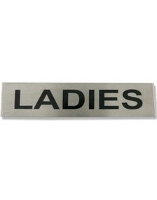 Ladies - 16x3 cm Rostfri Metallskylt