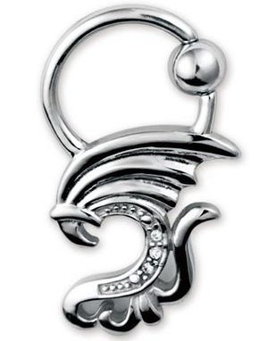 Serpent Creature Steel BCR Piercing - 1.6 x 12 mm