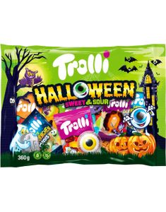 Stor Påse Trolli Sweet and Sour Mix med 19 Olika Godis 360 gram