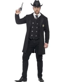 Vilda Västern Sheriffkostym med Hatt