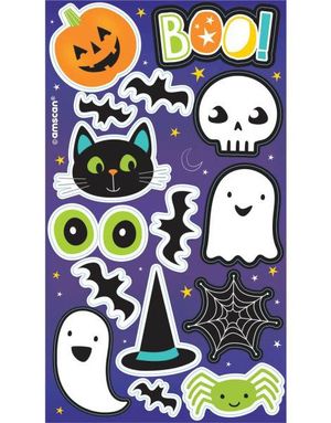Morsomme Klistremerker for Halloween 15stk x4 ark
