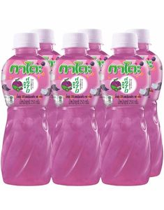 6 st Grape Juice With Nata De Coco - Juice med Druesmak och Kokosbitar - Hela Lådan 1,92 Liter (Thailand)