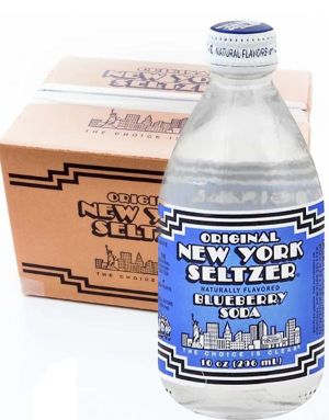 12 st Original New York Seltzer Blueberry Soda - Läskedryck med Blåbärsmak - Hel Låda 3,55 Liter (USA)