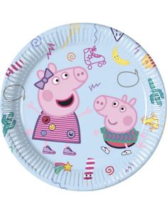 8 stk Papptallrikar 23 cm - Greta Gris