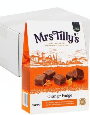 6 stk Mrs Tilly's Scottish Orange Fudge - Fudge med Appelsinsmak i Gaveesker - Hel Eske 0.9 kg
