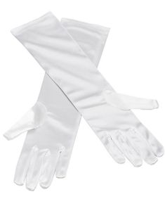 Eleganta Vita Långa Handskar - 38 cm
