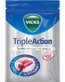 Vicks Triple Action - Sockerfria Halstabletter med Sockersmultron och Mentol 72 gram