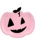 6 stk Rosa Pumpa Papptallrikar 25x22 cm - Pink Halloween