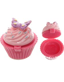 Rosa Muffinsformat Lipgloss med Jordgubbssmak