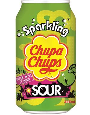Chupa Chups Sparkling Sour Green Apple 345 ml (USA Import)