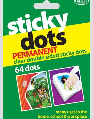 64 stk Sticky Dots / Limkuddar