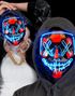 Svart Mask med Blå LED-Ljus - 3 Ljusinställningar