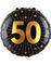 Jubileumsfolieballong - Rund Svart Och Guldfärgad Folieballong 46 cm