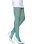Neon Blå 80-talls Tights m/ Store Ruter