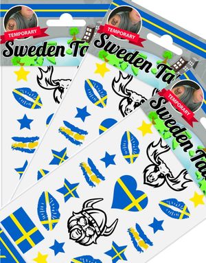 Sverige - Tillfälliga tatueringar - 10 ark