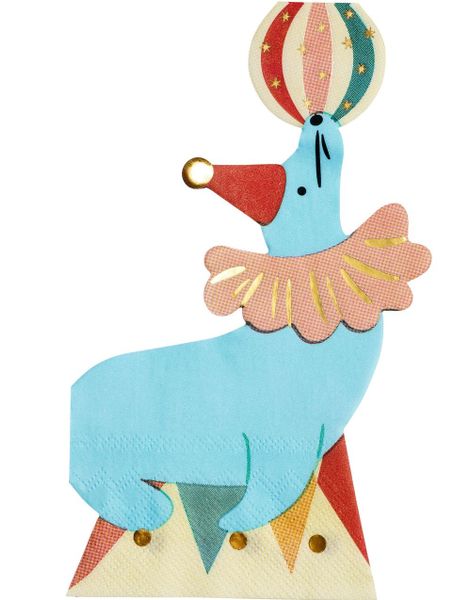 12 stk Servietter Sirkus Sel 34x22 cm - Circus Party