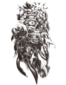 Overgrown Skull (Fake Tattoo)
