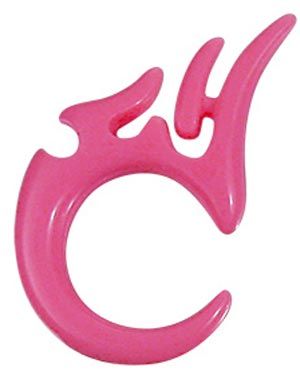 Rosa Dragon Claw Expander Örpiercing i Akryl 3 mm
