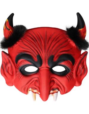 Röd Djävul Halvmask