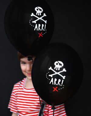 50 stk 30 cm Svarte Pirat Ballonger 